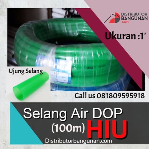 Selang Air Elastis DOP Warna U/ Kran Air Taman Fleksibel 1 Inch /Meter