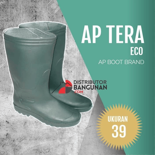 Sepatu Boot Karet Proyek AP Tera Eco Anti Air Slip Hijau KK Pjg Uk 39