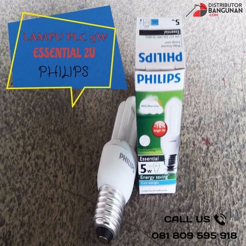 Lampu Philips Essential 5 Watt 2 U