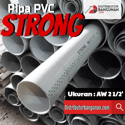 Pipa Pvc Pipa Paralon Resin Murni Strong 2 1/2 Type AW