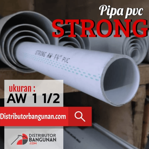 Pipa Pvc Pipa Paralon Resin Murni STRONG 1 1/2 Type AW
