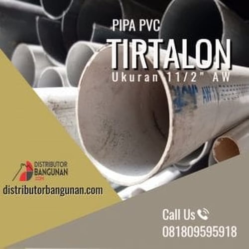 Pipa Pvc Pipa Paralon Resin Murni Tirtalon 1/2 Type AW