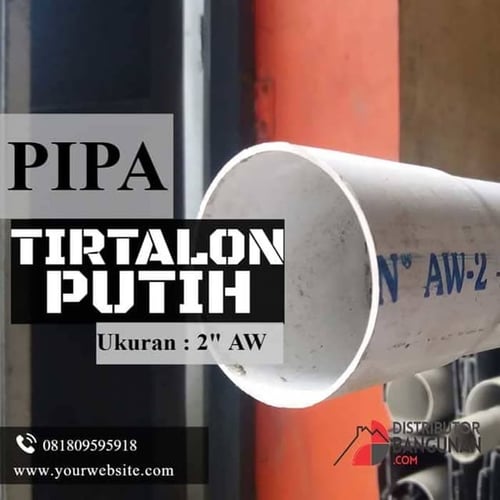 Pipa Pvc Pipa Paralon Resin Murni Tirtalon 2' Type AW