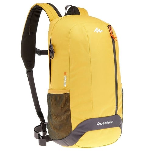 Tas Ransel Daypack Backpack Hiking Quechua Arpenaz 20 L Original by Decathlon - Grey Yellow
