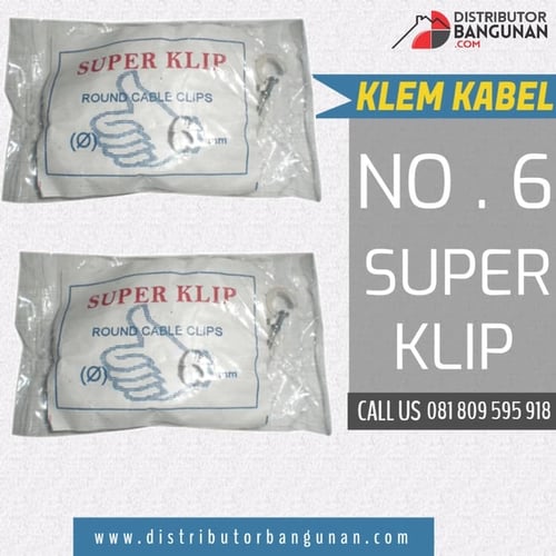 Paku Kleman Kabel Listrik NO 6 mm Super Klip