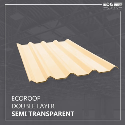 Atap Ecoroof UPVC Double Layer 6 Meter Semi Transparent