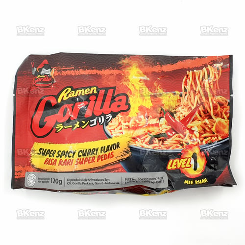 Ramen Gorilla Kuah Kari Super Pedas Instant Noodle