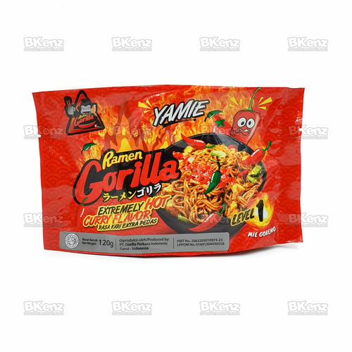 Ramen Gorilla Yamie Goreng Kari Super Spicy Instant Noodle
