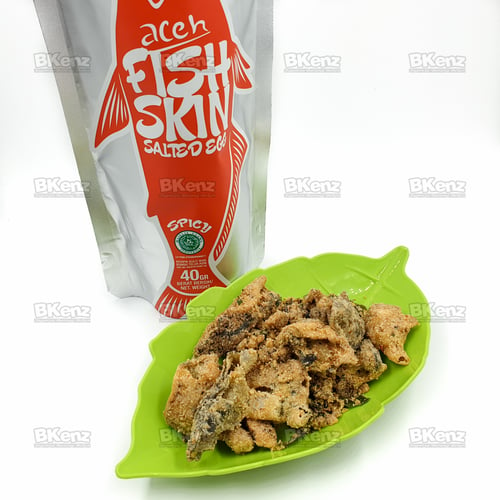 Aceh Fish Skin Salted Egg Spicy 40gr Free Bubble Wrap