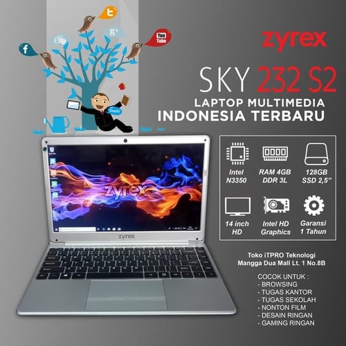 ZYREX Sky 232/S2 Laptop - Silver
