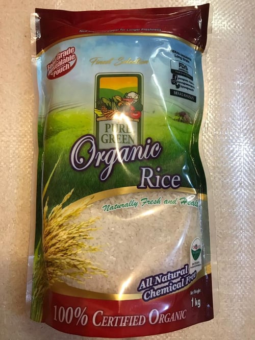 PURE GREEN Organic Long Grain 1kg