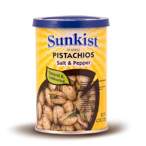 SUNKIST Salt and Pepper Pistachios 12x120Gr/Ctn