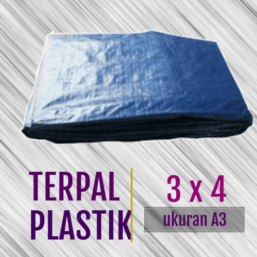 Terpal Plastik Tipe A3 Import Tenda Camping Kemping Tebal Ukuran 3x4