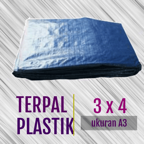 Terpal Plastik Tipe A3 Import Tenda Kemping Tebal Ukuran 3x4 / Meter