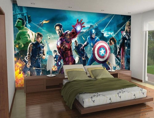 Wallpaper Custom Wallpaper 3D - Wallpaper Dinding Avengers