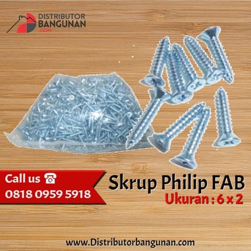 Skrup Philip FAB 6 x 2 - Per Pcs