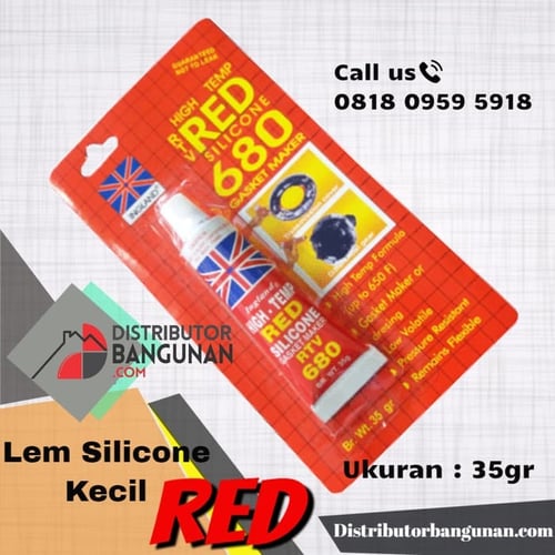 Lem Kaca Auto Sealer Red Silicone Kecil