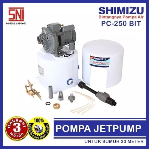 SHIMIZU POMPA AIR LISTRIK OTOMATIS SUMUR DALAM PC-250 BIT JETPUMP