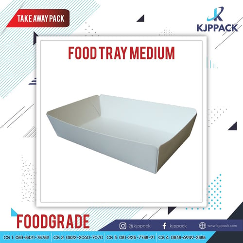 Food Tray Paper Model Kipas Uk. M 100pcs