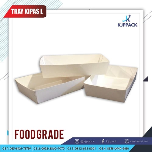Food Tray Paper Model Kipas Uk. L 100pcs