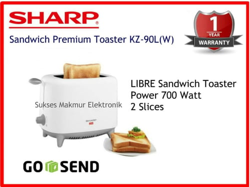 Sharp Pemanggang Roti Toaster KZ-90-LW Garansi 1 Tahun