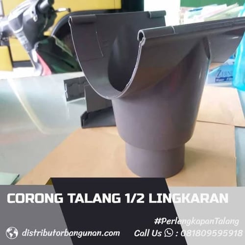 Corong Talang Air Pvc 1/2 Lingkaran