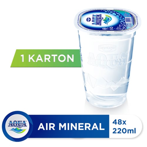 AQUA Air Mineral 220ml Isi 48cup