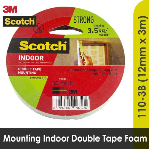 Mounting Double Tape Size 12 mm x 3 mm 3M Scotch 110 - 3B