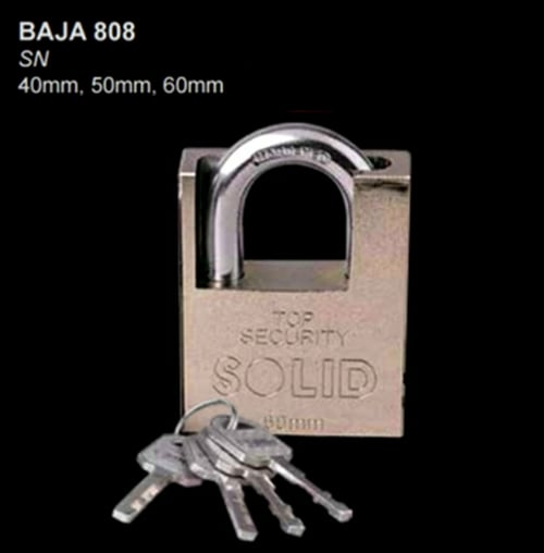 SOLID PADLOCK/ GEMBOK BAJA 808-50MM SN