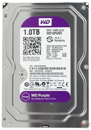 Harddisk WDC Purple 1TB HDD SATA 3.5inch RESMI