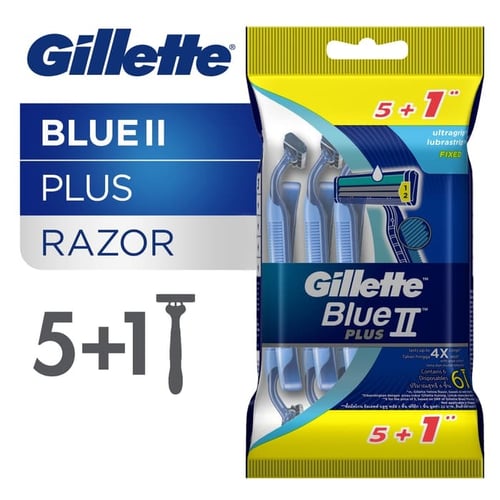 GILLETTE Pisau Cukur Blue 2 Disposable Isi 5 Plus 1