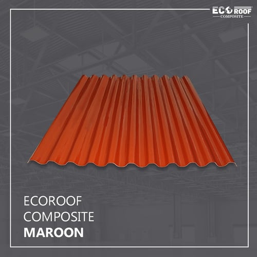 Atap Ecoroof Composite 2 Meter Maroon