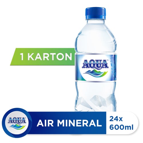 AQUA Air Mineral 600ml isi 24 botol