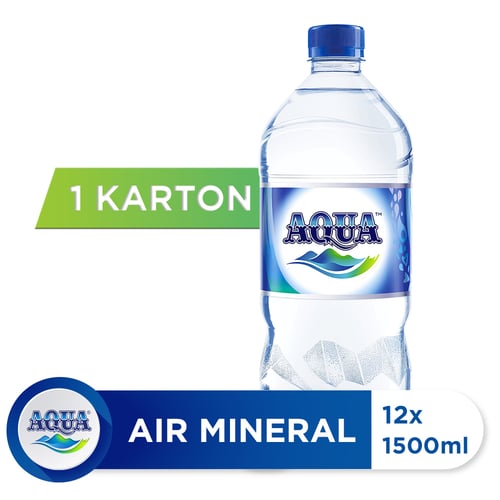 AQUA Air Mineral 1500ml isi 12 botol