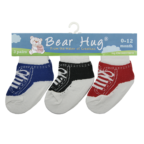 Bear Hug Kaus Kaki Bayi Laki-laki 0-12M Tali Multicolor