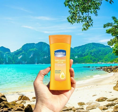 Vaseline Lotion Healthy Sunblock Sunscreen Tabir Surya UV Protection Perlindungan Matahari Handbody SPF 30 Isi 100mL