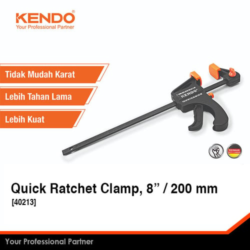 Klem Penjepit F Ratchet 8" (200 mm) Quick Clamp F Model 40213 Kendo