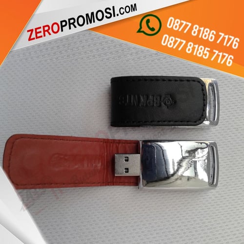 Souvenir Flashdisk Termurah - USB Kulit Metal Magnet FDLT21