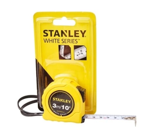 Meteran ukur 3m x 16mm White Series Tape Stanley STHT33491-8
