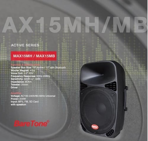 BareTone Amply Portable Max15MH/MB
