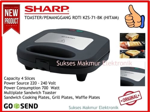 Best Seller SHARP Toaster KZS-71-BK - Hitam, 4 Slices 700 Watt