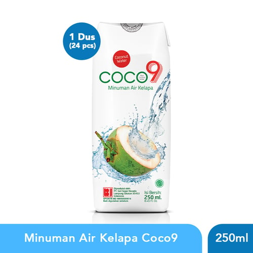 COCO9 Minuman Air Kelapa 250 ml 1dus