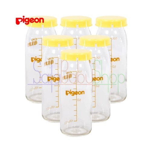 PIGEON Glass Bottle Hospital 100ML 6PCS