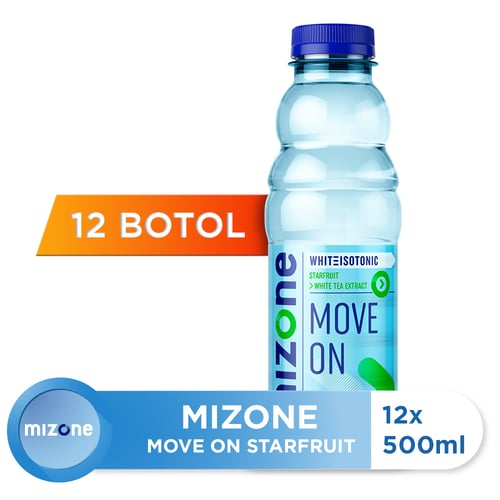 MIZONE Minuman Isotonik Bernutrisi Starfruit 500ml Isi 12 Botol
