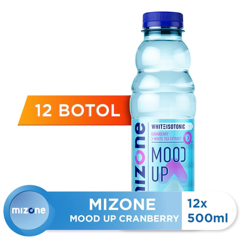 MIZONE Minuman Isotonik Bernutrisi Cranberry 500ml Isi 12 Botol