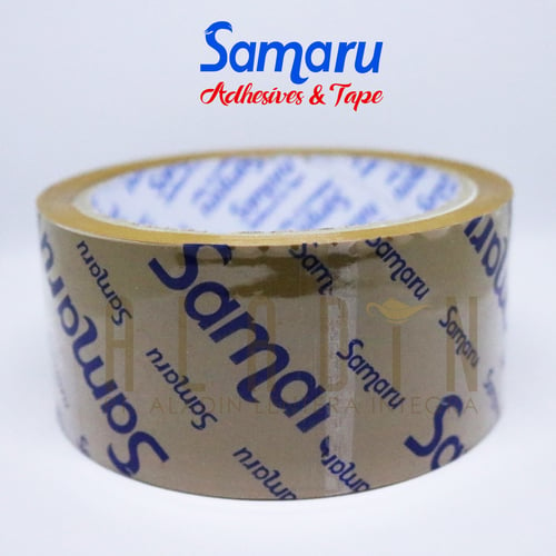SAMARU Bopp Tape Lakban Plastik Coklat 2 inch x 90 yard