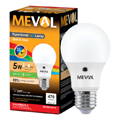 Meval LED Photo Sensor 5W - Kuning