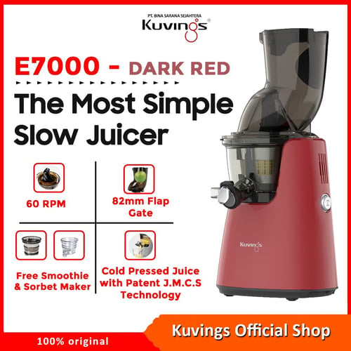 Kuvings E7000 Whole Slow Juicer Dark Red