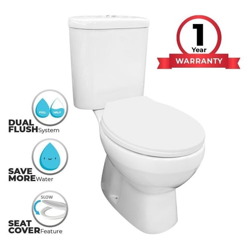 TIDY Kloset Duduk 008S White Washdown Two Piece