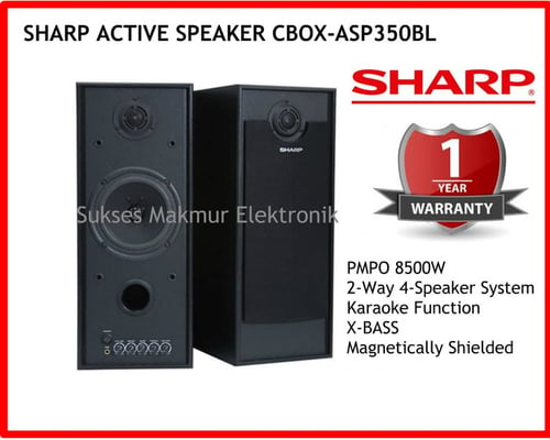 Sharp Speaker Active CBOX-ASP350BL - Hitam